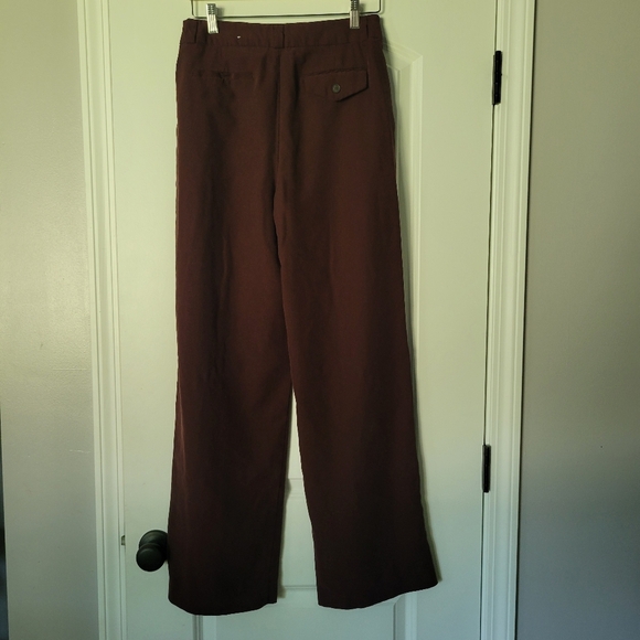 A New Day Size 6 Dark Chocolate Brown Wide Leg Dress Pant - Picture 4 of 5